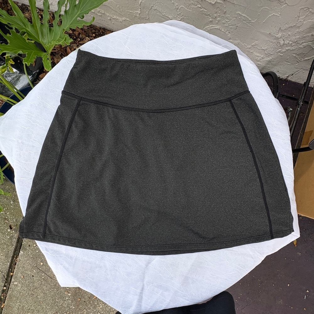 Oalka Active Tennis Skirt Skort Charcoal Gray